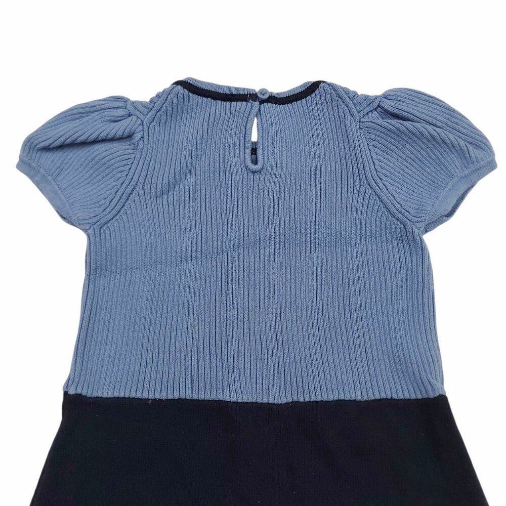 Janie and Jack The Portrait Perfect Dress Girls 4 Blue Years Knit Ribbed Cotton - Picture 6 of 11